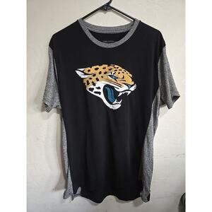 Jacksonville Jaguars Mens Large T Shirt NFL Football Logo Black Gray Team Appare